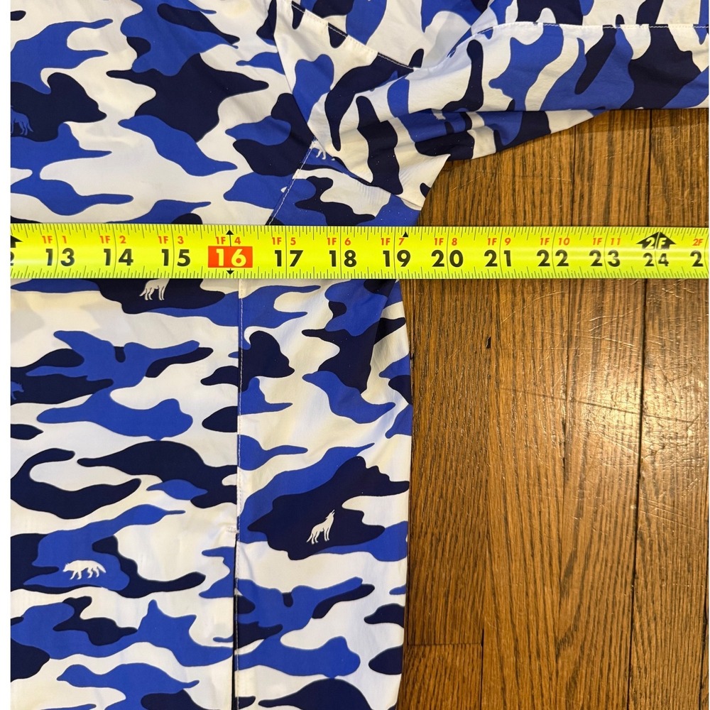Greyson Clothiers Mens Blue Wolf Camo Full Zip Golf Jacket Small Mock Neck - Picture 7 of 8